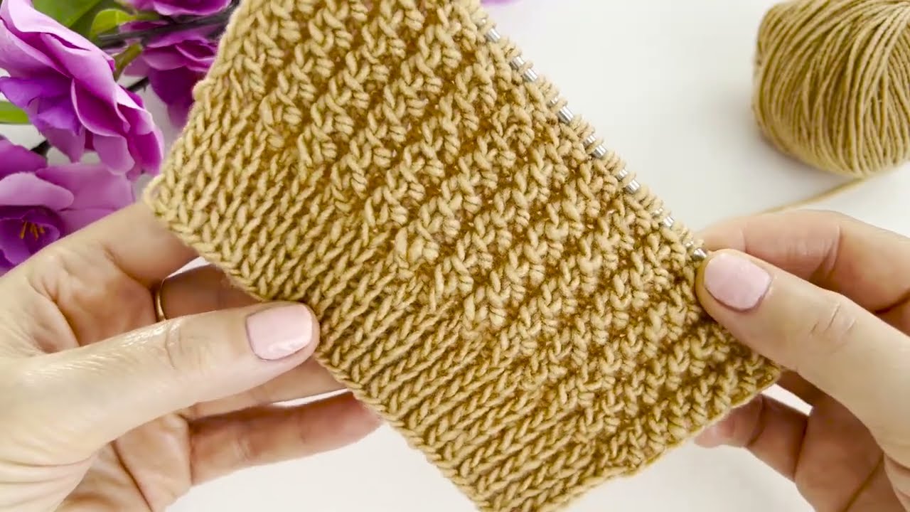 Красивая и простая схема вязания — шаг за шагом.