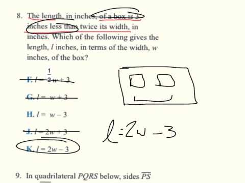 ACT PREP: Length of a Box...Equation Style Instructional Video