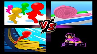 Layers Roll -vs- Color Run Stickman 3d -vs- Stack Colors || Best Android Gameplay Walkthrough screenshot 3