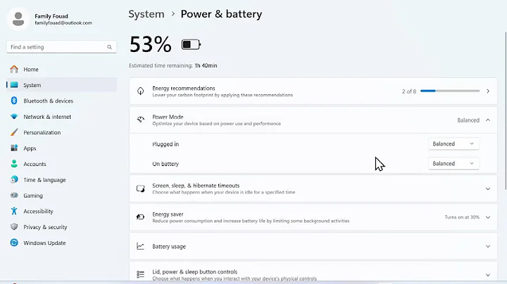 How to enable Best Power Efficiency for the  battery on Windows 11 Laptop