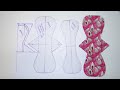 How to Draft a Symmetrical Cloth Pad Pattern with Any Shape (curves, flare, etc) | Tutorial