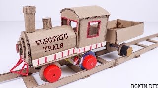 How to Make Electric Train from Cardboard | Working Toy