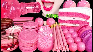 ASMR PINK FOODS *LOLLIPOP, HONEY JELLY, CAKE POP, POPSICLE 롤리팝, 꿀젤리, 케이크팝, 팝시클 먹방 MUKBANG
