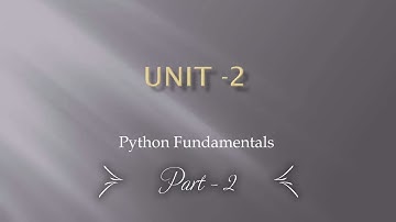 VNSGU FYBCA, Sem-2, Ch - 2, Subject : Programming Skill, Basic Python, #vnsgu #turboc #bca #python