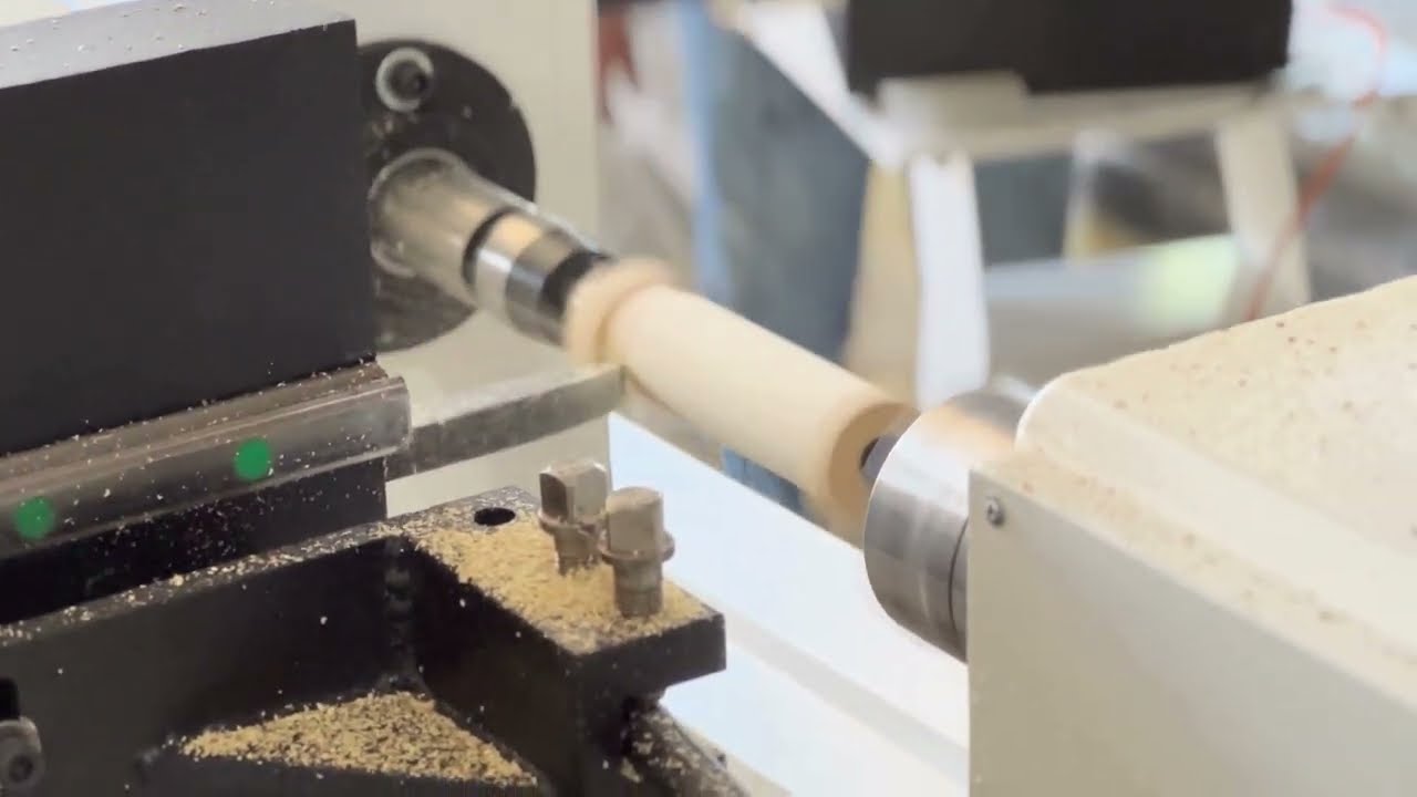 CNC Wood Lathe in Action — Precision Turning Powered by Radonix