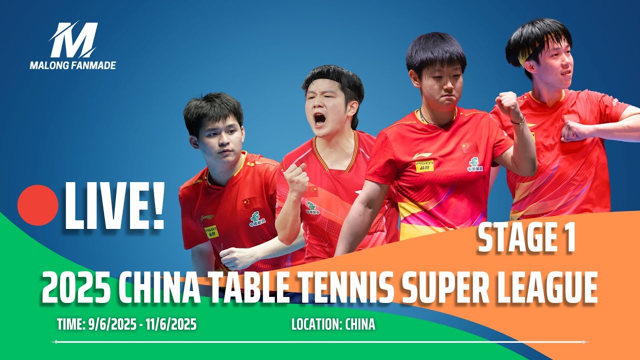 🔴 LIVE 2 | DAY 1 | 2025 CHINA TABLE TENNIS SUPER LEAGUE | STAGE 2