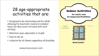 Indoor Activities for Adults with Developmental Disabilities