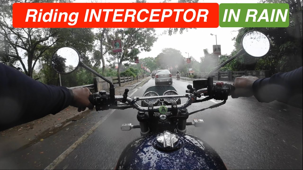 Riding Royal Enfield Interceptor 650 on a rainy day - How comfortable ...