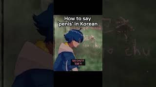 How do say 'penis' in Korean?