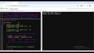 C Program to Calculate Geometric Progression (GP) Series screenshot 3