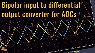 Bipolar input to differential output converter for ADCs
