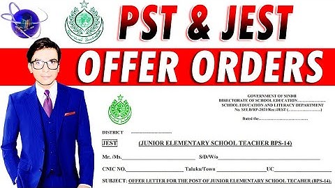JEST PST Offer Orders | Sample Offer Order of PST JEST | Educational Globe