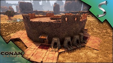 BASE BUILDING! THE MAIN WORKSHOP! - Conan: Exiles [Multiplayer Gameplay E5]