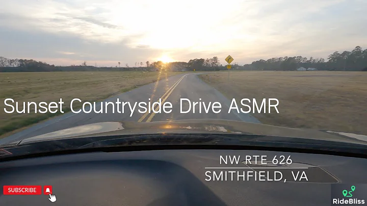 Relaxing Sunset Drive Through Virginia Countryside: ASMR Sleep Sounds