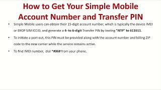 How to Get Your Simple Mobile Account Number and Transfer PIN – Full Guide