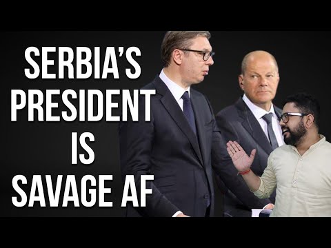 Serbian president roasts German chancellor