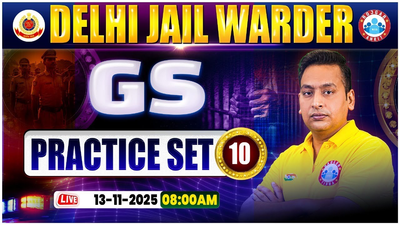 DSSSB Jail Warder GS Classes | Delhi Jail Warder GK GS Practice Set 10 | Jail Warder GK GS MCQs