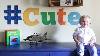 How to Stencil Cute Wall Art Letters for Kids Room Decor