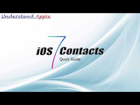 Guide to Contacts on the iPhone in iOS7