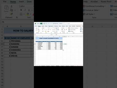 💰 Excel में Salary Increase (Salary Hike) कैसे करें? | Complete Tutorial 🔥