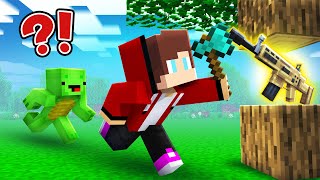 Speedrunner But Trees Drop REALISTIC GUN vs Hunter : JJ vs Mikey in Minecraft Maizen!