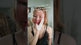 Soft skin peel with AHA BHA red serum from the Ordinary screenshot 2