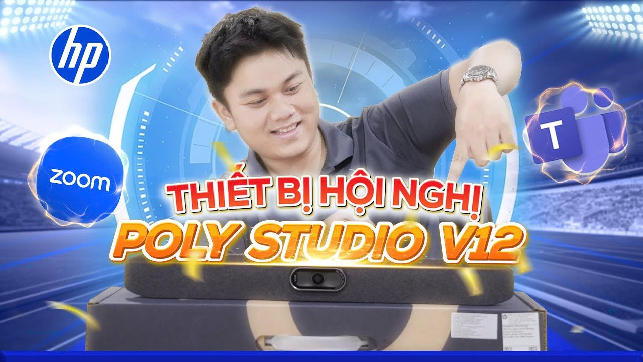 POLY STUDIO V12 - GIẢI PHÁP HỘI NGHỊ 4K CHUYÊN NGHIỆP CHO PHÒNG HỌP NHỎ