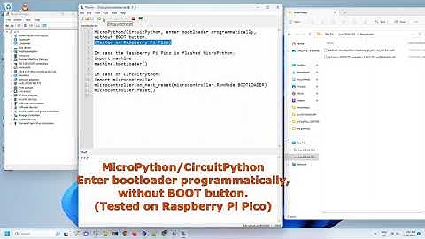 MicroPython/CircuitPython, enter bootloader programmatically, without BOOT button. Raspberry Pi Pico