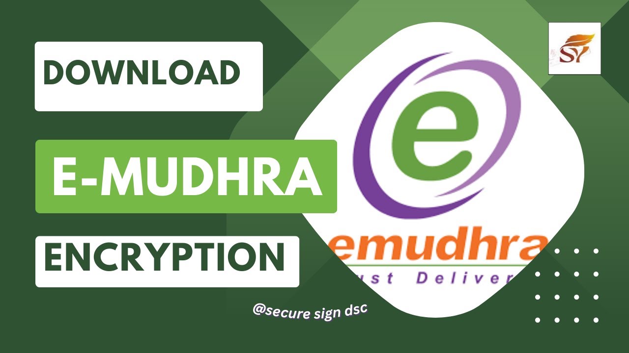 eMudhra — загрузка сертификата шифрования через компьютер.