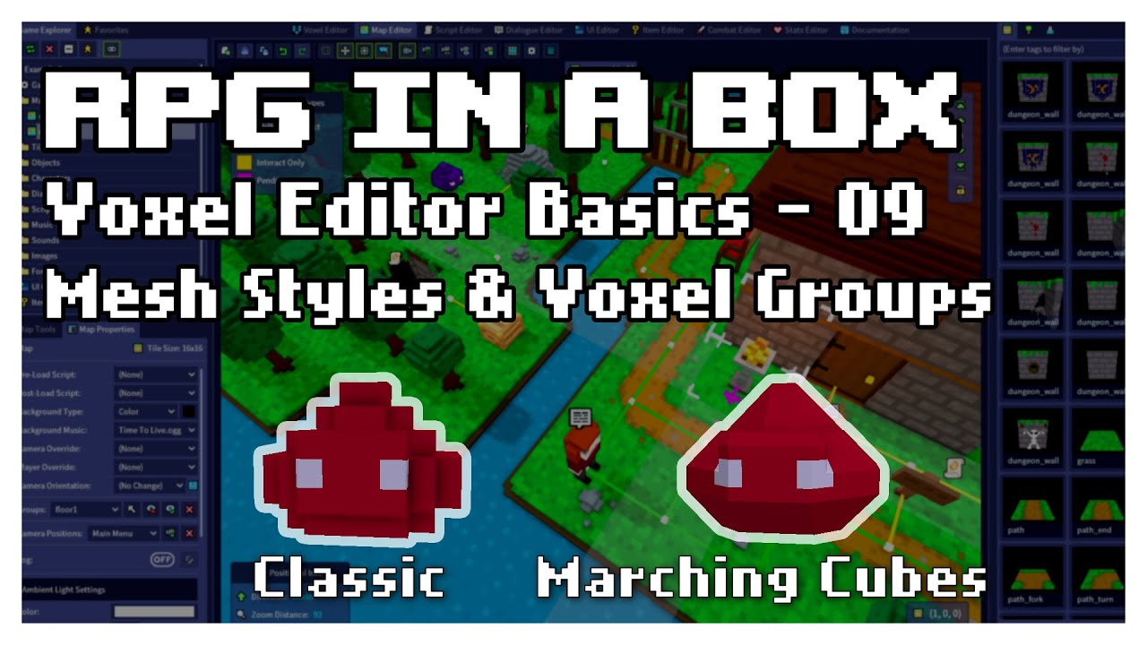 RPG in a Box - Voxel Editor Basics 09 - Marching Cubes and Groups ...