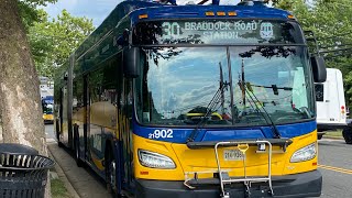 Alexandria Transit (DASH): 2021 New Flyer XE60 #0902 Route 30