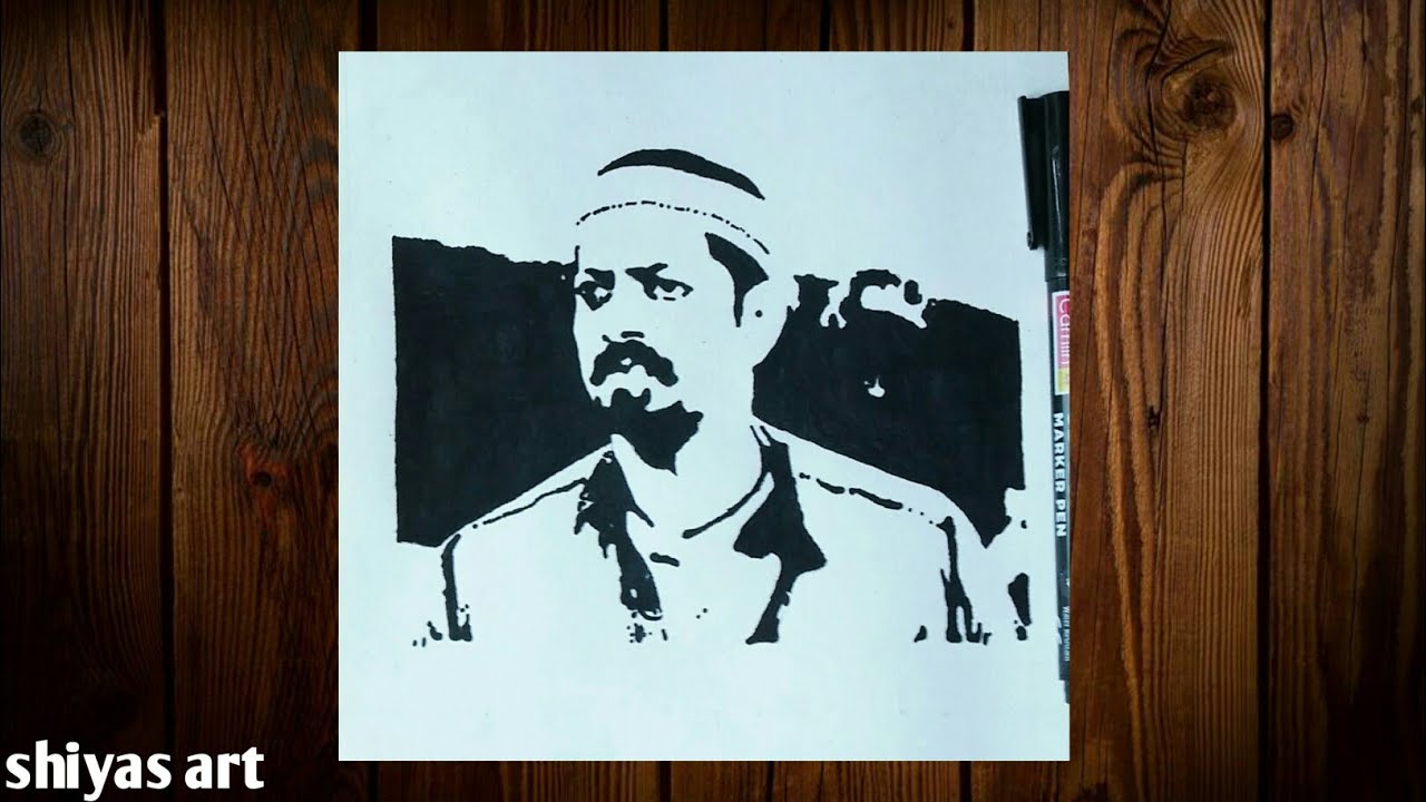 How to draw saiju kurup aadu filim actor abu