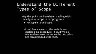 Variable Scope