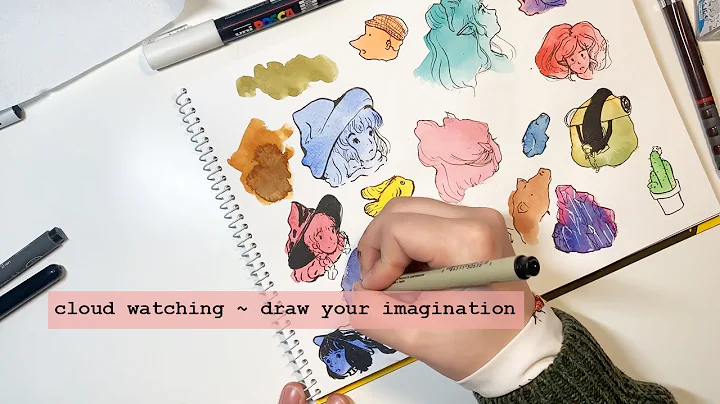 (overcoming an art block) ~ can i draw things from random shapes? ~ cloud watching exercise.