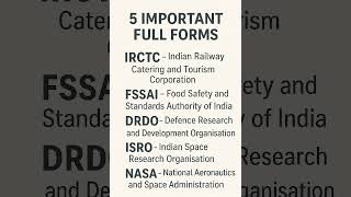 Top Full Forms You Must Know | Learn Important Full Forms Easily #learneasy #importantfullforms