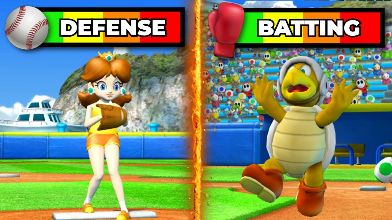 MAX BATTING vs MAX DEFENSE in Mario Baseball!