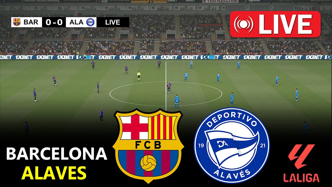 Barcelona vs Alaves | La Liga 2025/26 | Full Match Streaming | PES 21 ...