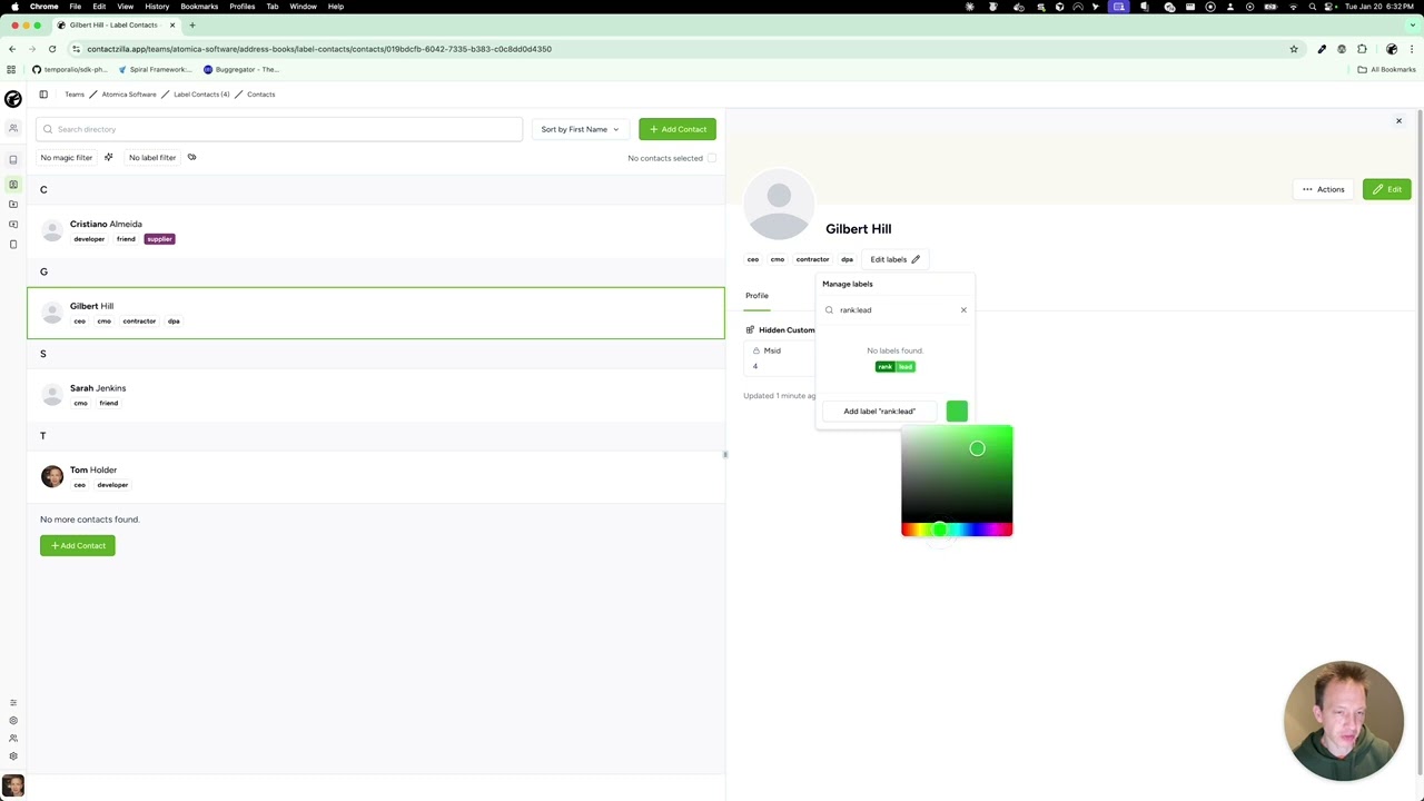 How to Use Labels in Contactzilla: Filter & Export