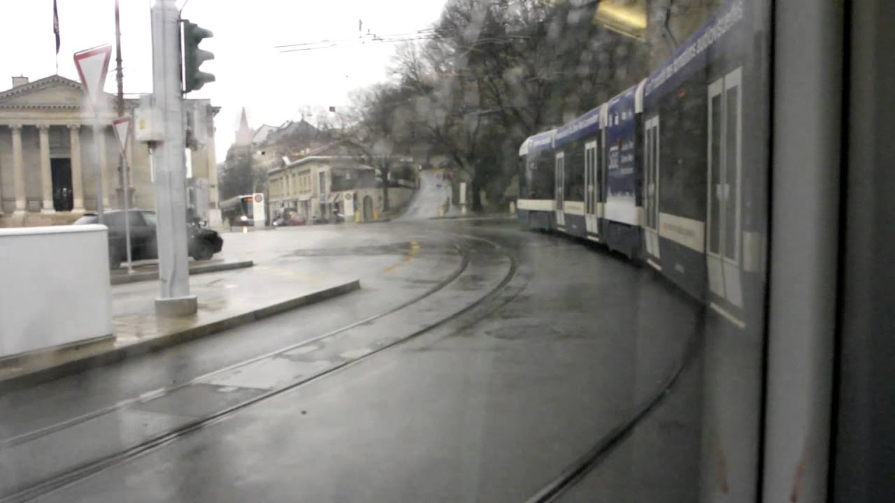 Voyage sur sur la ligne 18 des tramway de Genève de Plainpalais à Place Bel-air