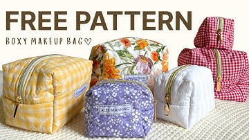 DIY boxy makeup bag sewing tutorial | BEST method (zipper gap method)