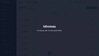 Viagilize: A tela de Idiomas | tutorial do sistema para agências de viagens