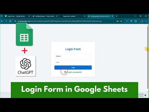 How to Create Login form in Google Sheets (simple Form)