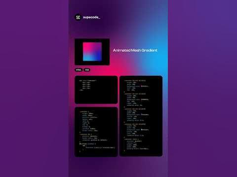 Animated mesh gradient Stack: HTML & CSS. #webdevelopment #webdesign # ...
