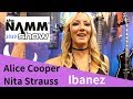 Alice Cooper Nita Strauss at Ibanez Booth at NAMM Show 2019 (日本語字幕) アリスクーパーのニタ・ストラウスから日本に向けたメッセージ