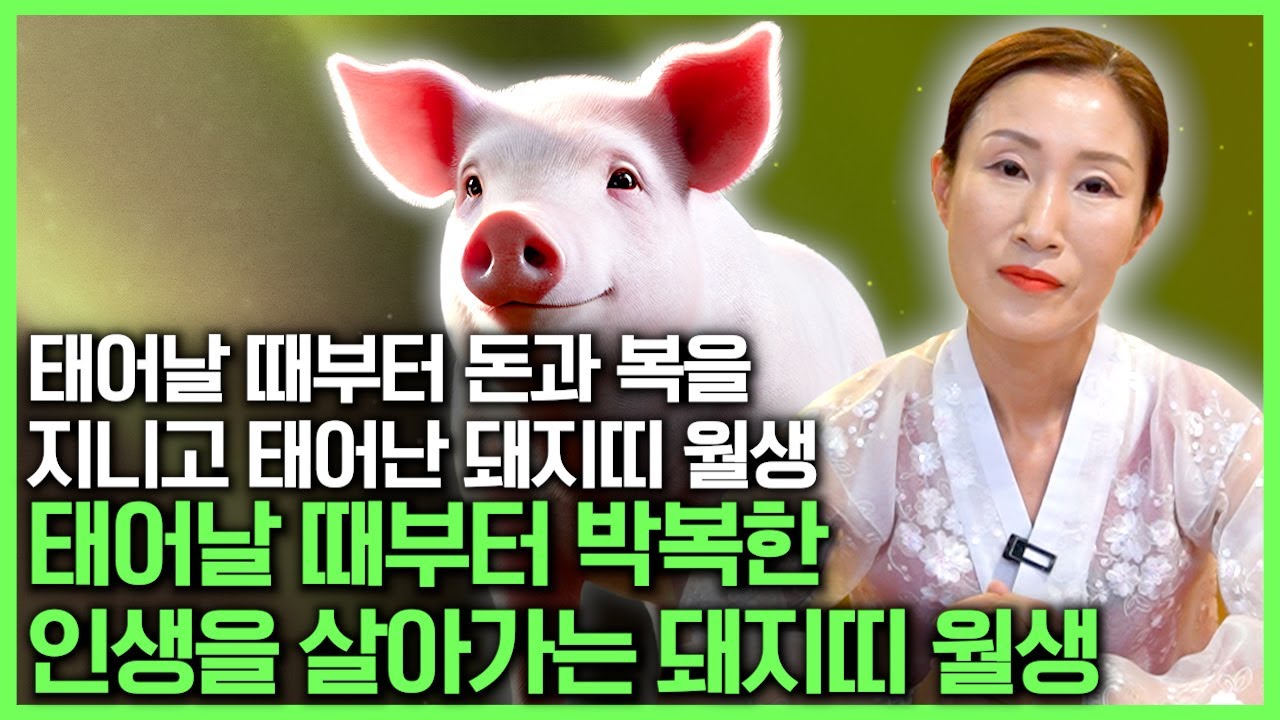 ‘돼지띠’ 타고난 복과 평생의 운세 / 태어난 월로 보는 운세 [1월생~12월생] / 태어날때부터 돈과 복을 쥐고 태어난 돼지띠 월생은?! 59년생 71년생 83년생 95년생 운세
