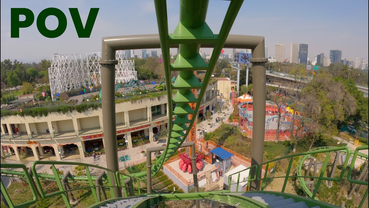 Serpentikah Front Row POV Aztlán Parque Urbano Vekoma Suspended Coaster Chapultapec Mexico City