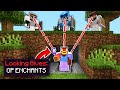 Minecraft Manhunt, But When Hunters Look at me I get OP Enchants...