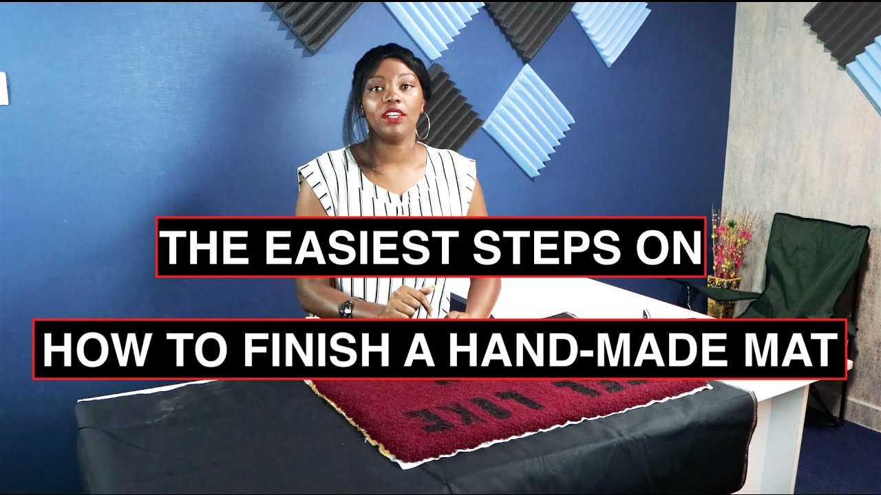 Finishing a Hand-Made Fluffy Mat #KENYAN YOUTUBER!