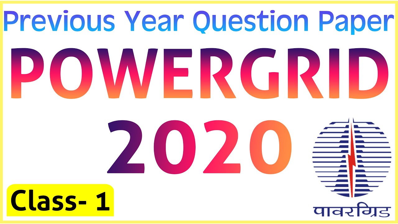 Power Grid Previous Year Question Paper | PGCIL-2020 |  Class 1 | 🔴 हिंदी