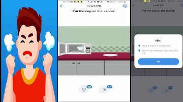 Easy Game Level 220 : Put the cup on the saucer.